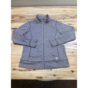 Carhartt 102786 Women's Brown Heather Force Extremes Zip Front Sweatshirt Large